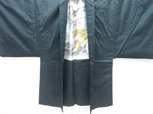  手織り紬男物着物アンサンブル（キングサイズ）